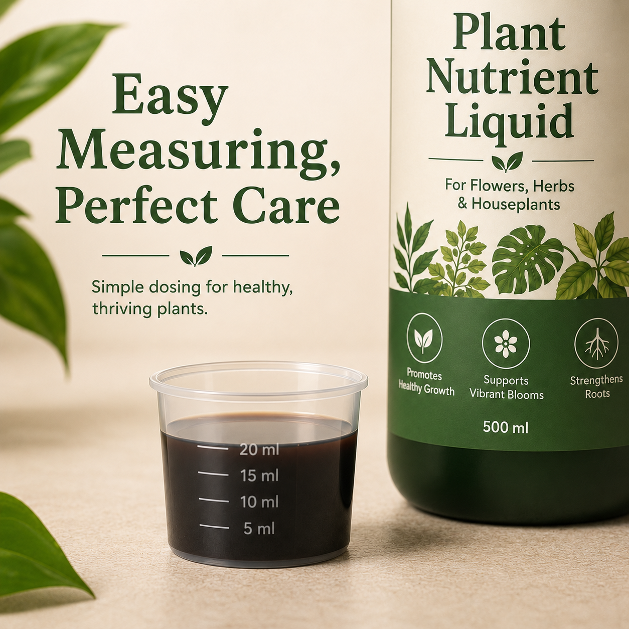 Plant Nutrient Liquid for Flowers, Herbs & Houseplants