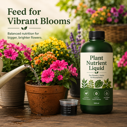 Plant Nutrient Liquid for Flowers, Herbs & Houseplants