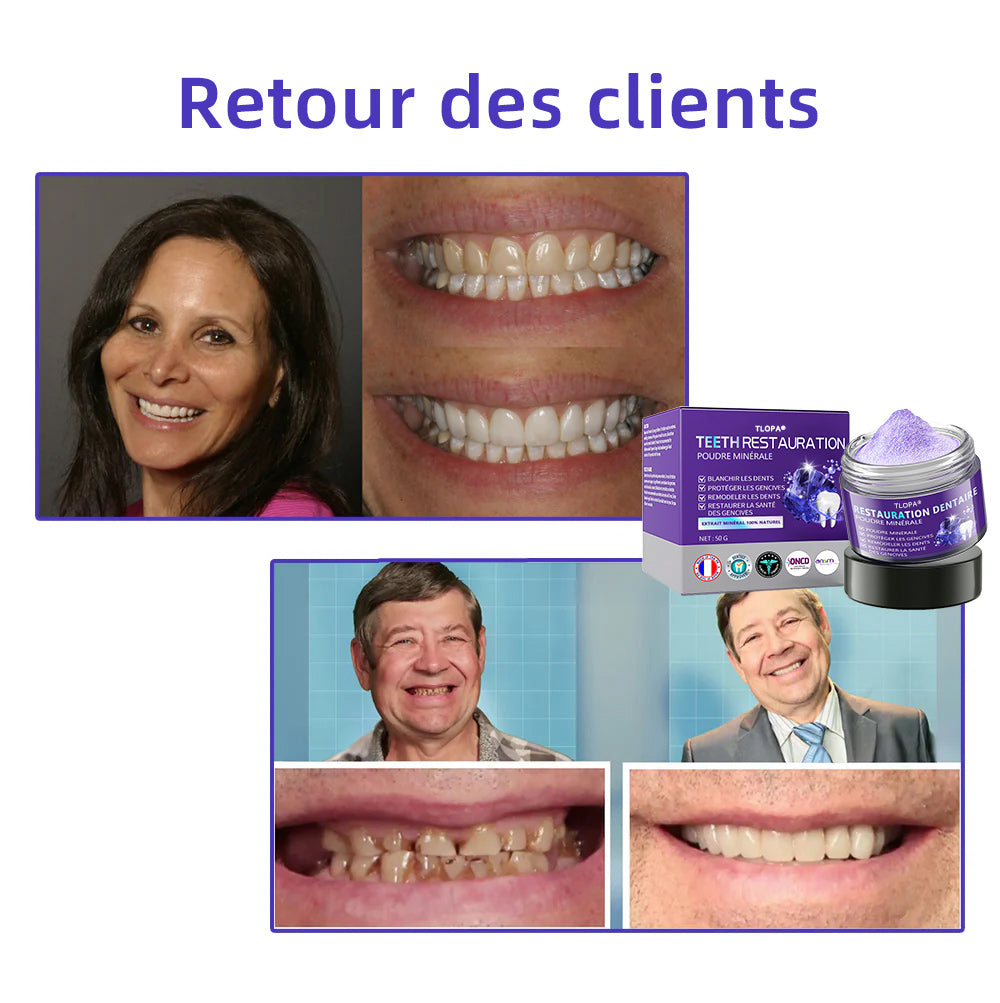 TLOPA  30% de réduction supplémentaire 𝐓𝐞𝐞𝐭𝐡 𝐑𝐞𝐬𝐭𝐨𝐫𝐚𝐭𝐢𝐨𝐧 𝐏𝐨𝐮𝐝𝐫𝐞 𝐌𝐢𝐧é𝐫𝐚𝐥𝐞👨‍⚕️(𝐑𝐞𝐜𝐨𝐦𝐦𝐚𝐧𝐝é 𝐩𝐚𝐫 𝐀𝐬𝐬𝐨𝐜𝐢𝐚𝐭𝐢𝐨𝐧 𝐃𝐞𝐧𝐭𝐚𝐢𝐫𝐞 𝐅𝐫𝐚𝐧ç𝐚𝐢𝐬𝐞)👨‍⚕️